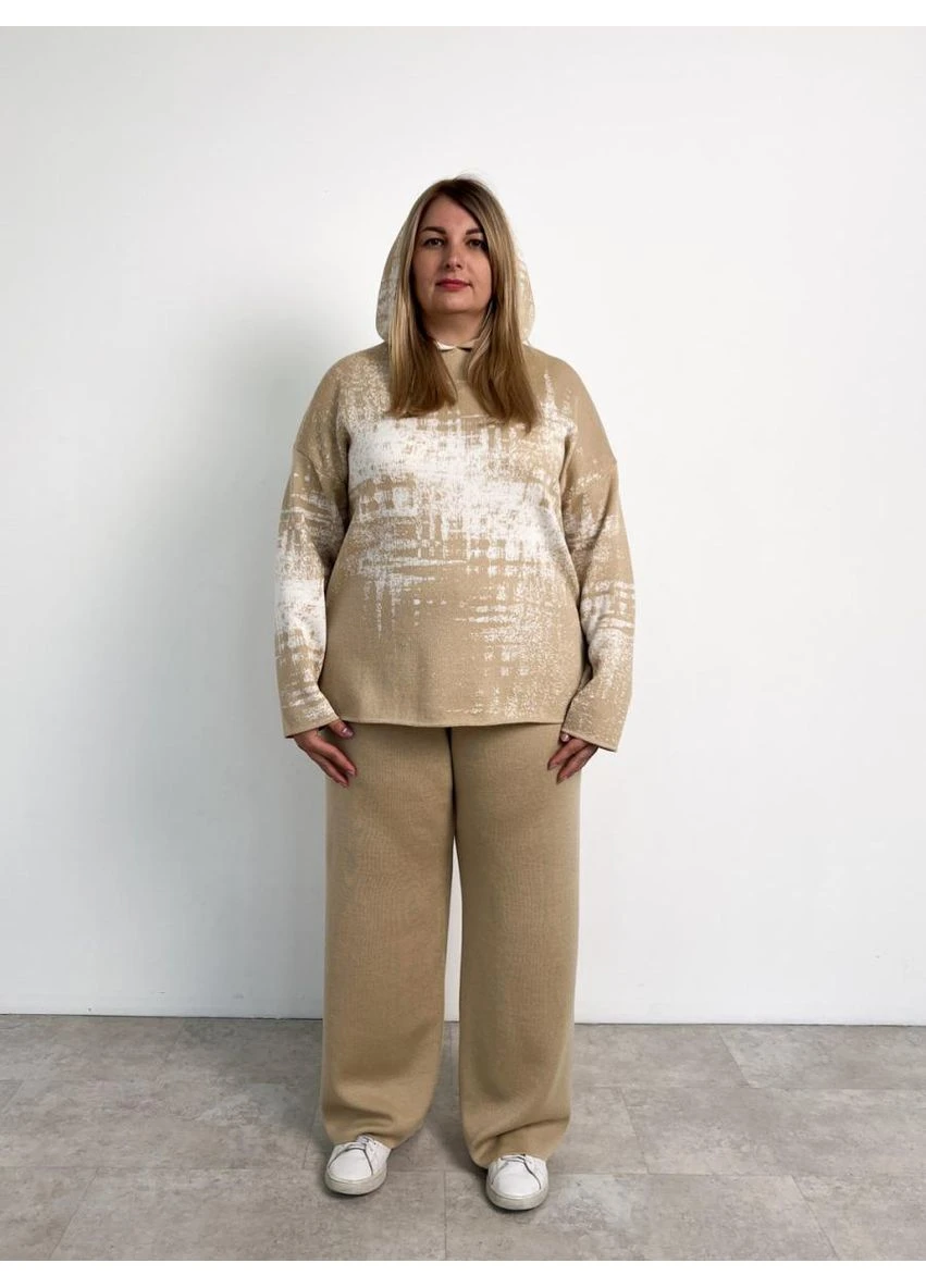 Штаны женские вязаные бежевые Vibe Art Knit (383733532)