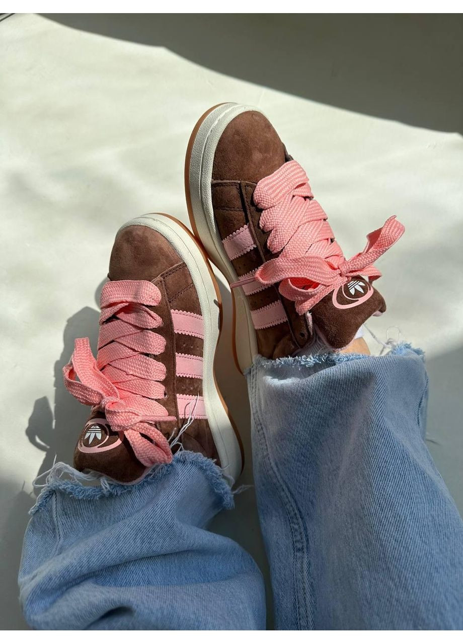 Рожеві Осінні кросівки чоловічі adidas campus brown pink адідас кампус No Brand