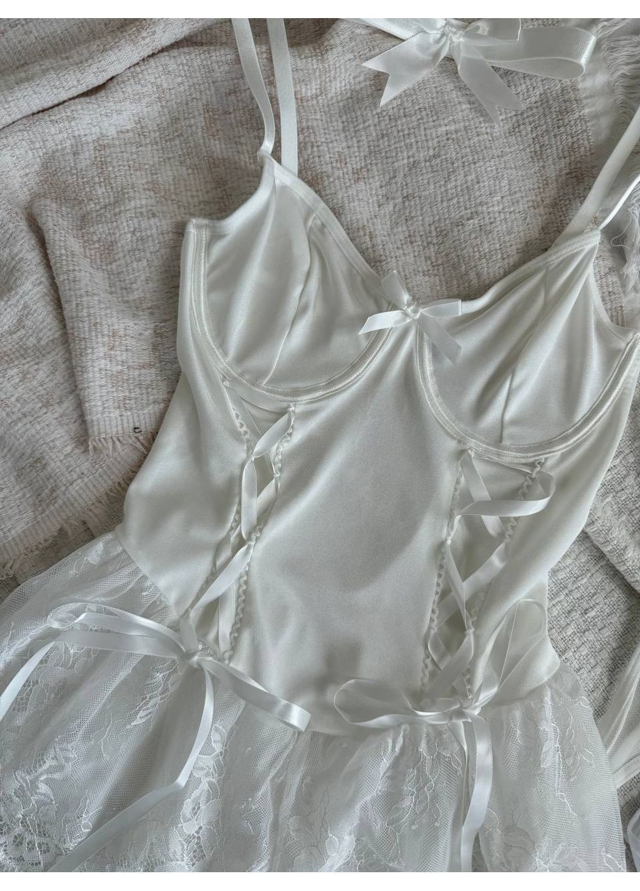 Комплект білий з мереживом та чокером Vital-Textile 099/97 (361853711)