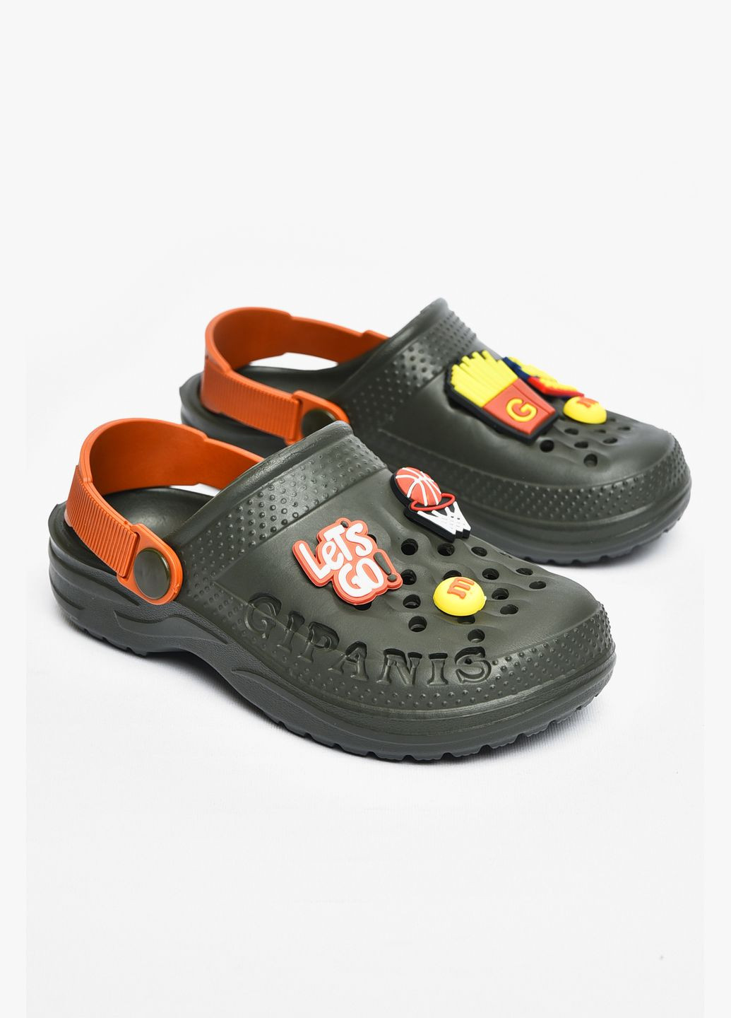 Кроксы детские темно-зеленого цвета Let's Shop (327367550)