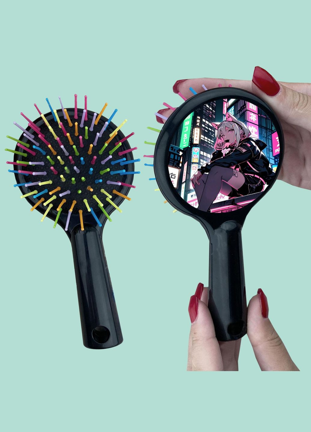 Гребінець для волосся Аніме Кіберпанк #0009 чорний No Brand (315041860)