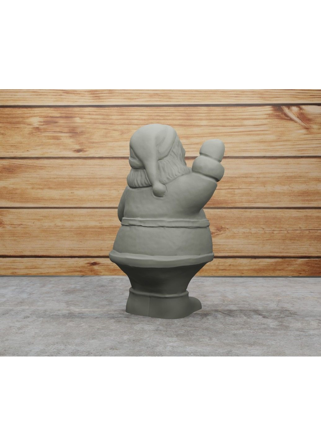 Фігурка. Рокобільний Санта Клаус (святий Миколай, дід мороз) з піднятою рукою ЗаСвіт (280940517)