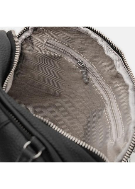 Сумка кросс-боди через плечо из натуральной кожи женская маленькая Черный 40105 Borsa Leather (362558872)