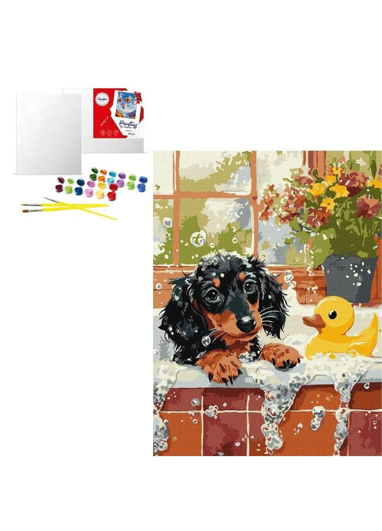 Картина за номерами "Упаковка з качечкою", 30×40 см (KHO6811) Ідейка (369163915)