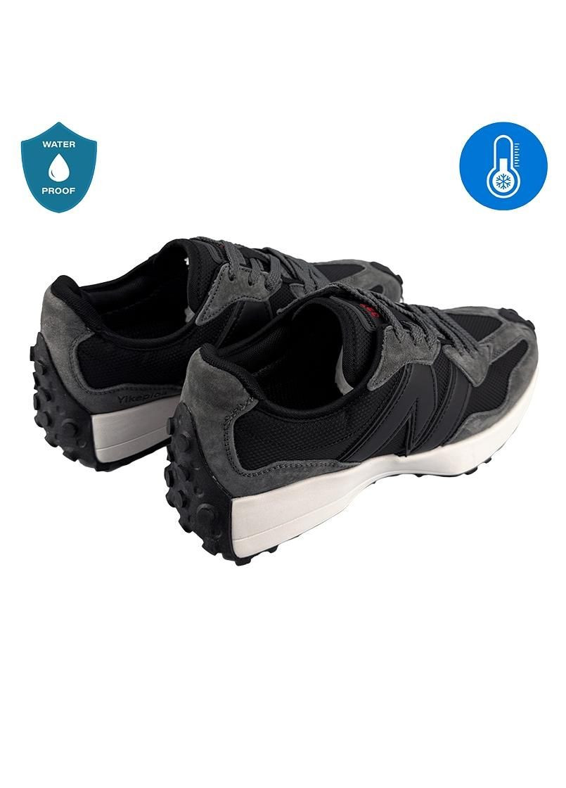 Сірі кросівки чоловічі зимні термо комбіновані сірі 1096-2 No Brand