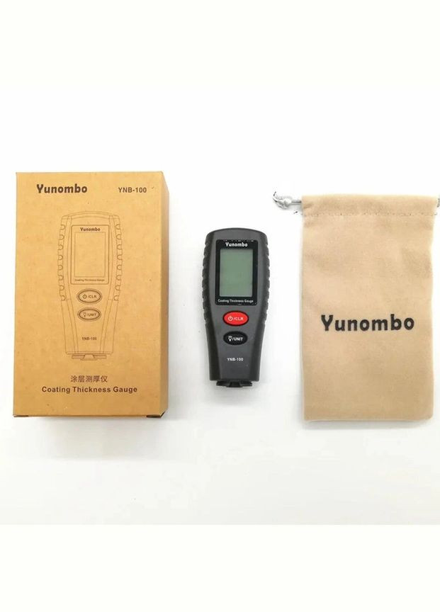 Цифровой толщиномер автомобильной краски, покрытий YNB-100. Автокалибровка, с подсветкой Yunombo (300523974)