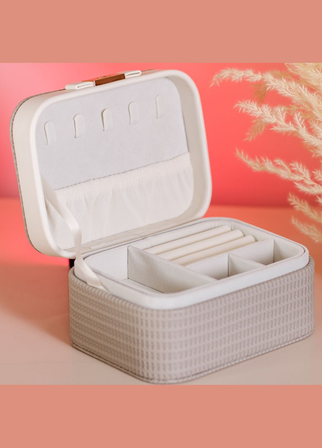 Ящик-органайзер для украшений 15,5х11,5х8,5 см, серый Yiwu (324071077)