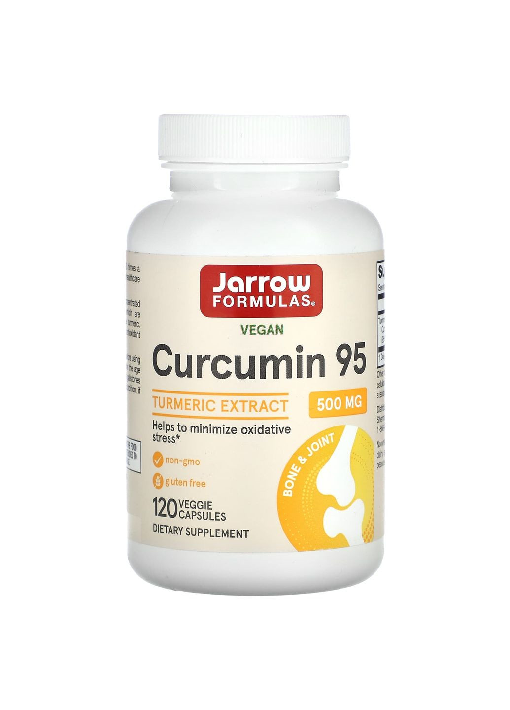 Куркумін, Curcumin 95,, 500 мг, 120 капсул Jarrow Formulas (362372787)