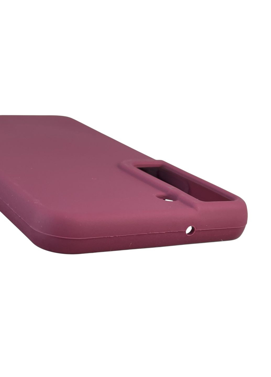 Чехол для Galaxy S22 (SM-S901B) силиконовый с микрофиброй нескользящий на самсунг с22 бордовый Samsung (366385672)