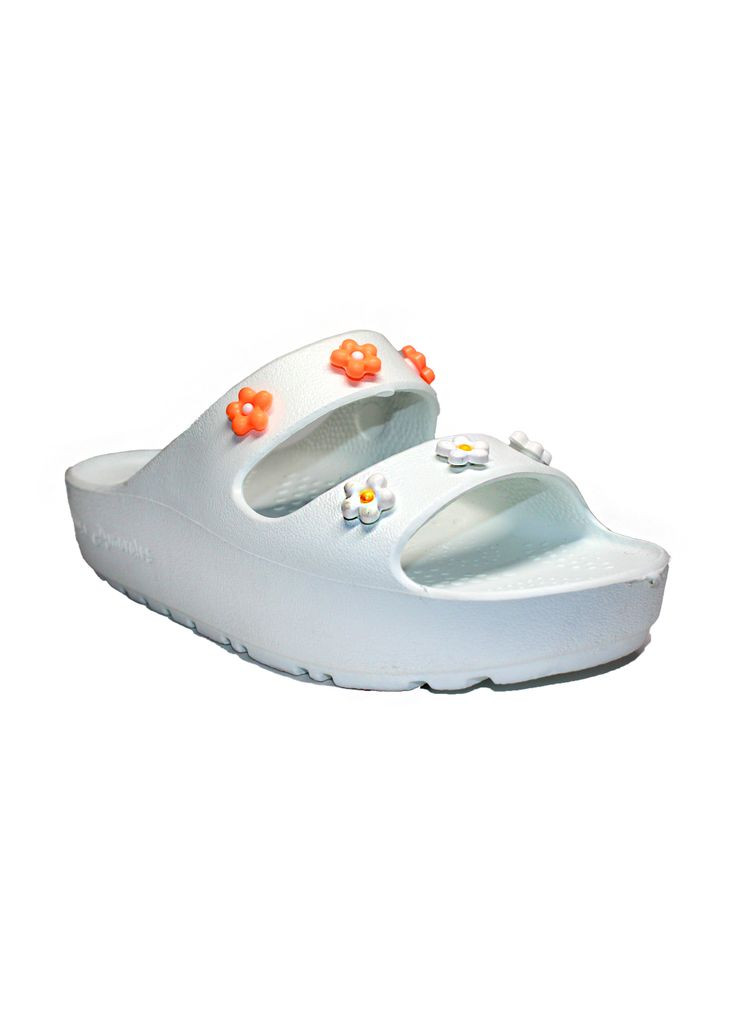 Белые шлепанцы женские 118260 Jose Amorales