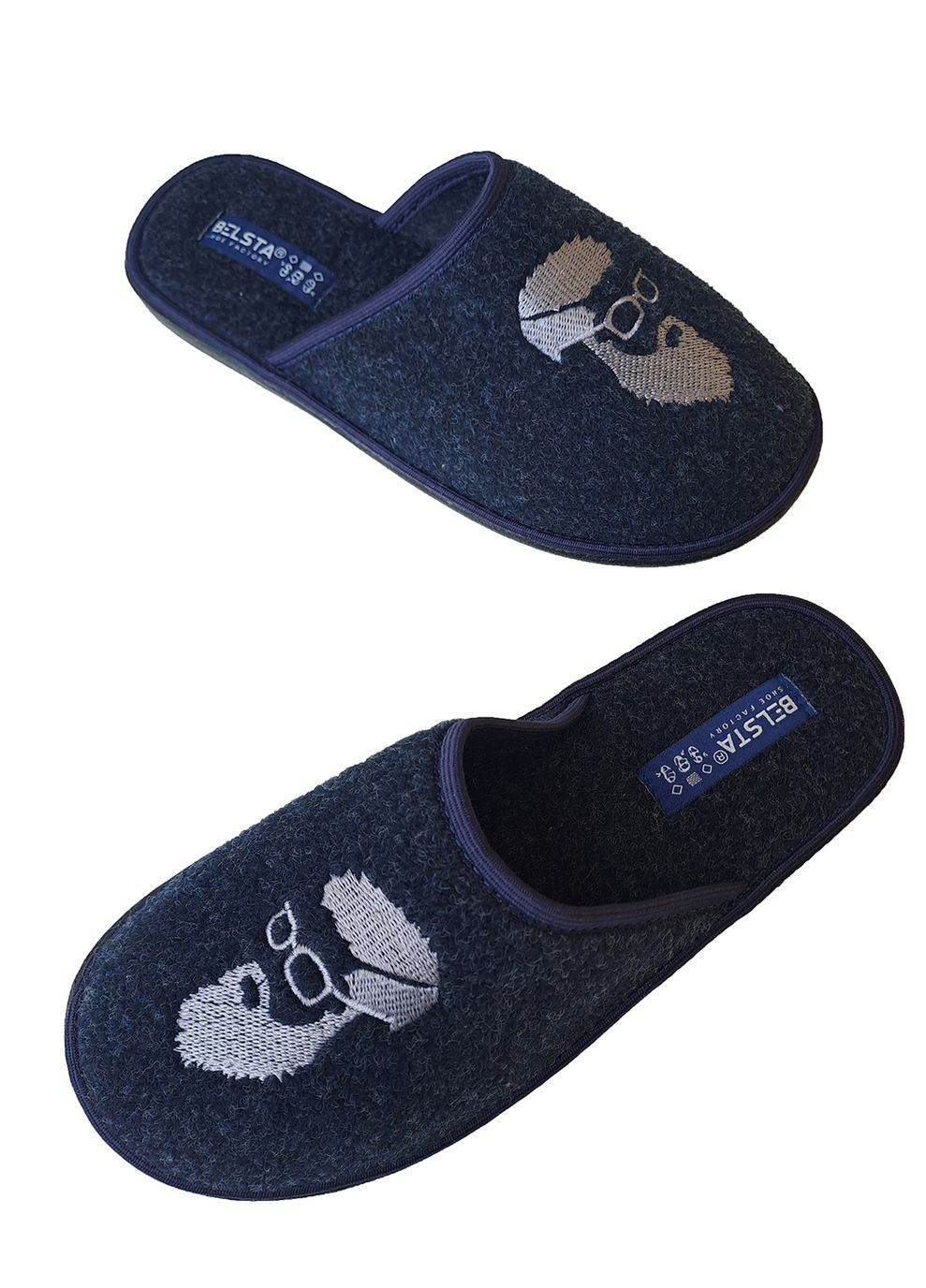 Синие тапочки мужские закрытые Белста