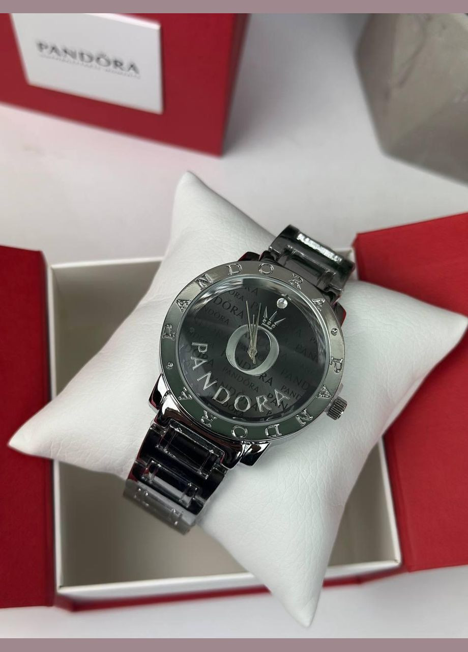 Жіночі кварцові наручні годинники металеві з подарунковою коробкою Pandora срібні (sku_1726С) No Brand (346078133)