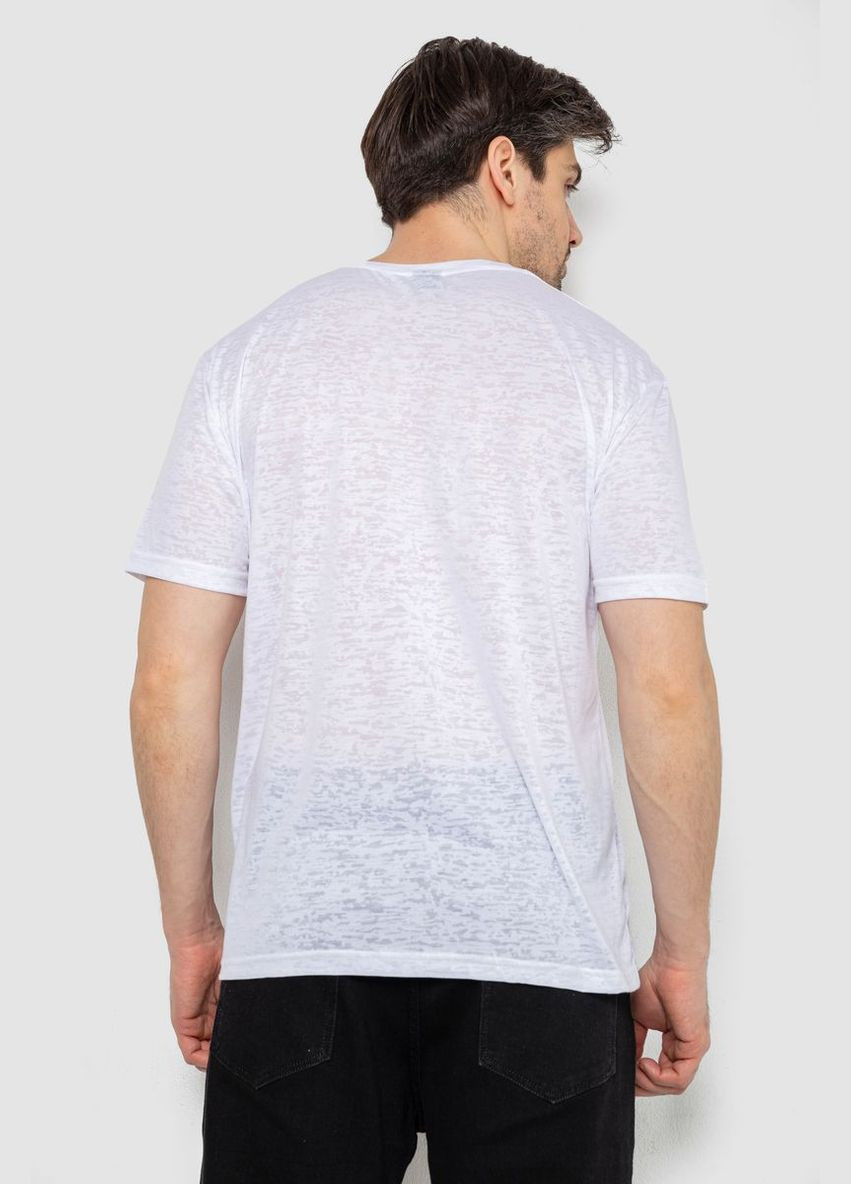 Біла футболка чоловіча з принтом,, 244r6020 Andi