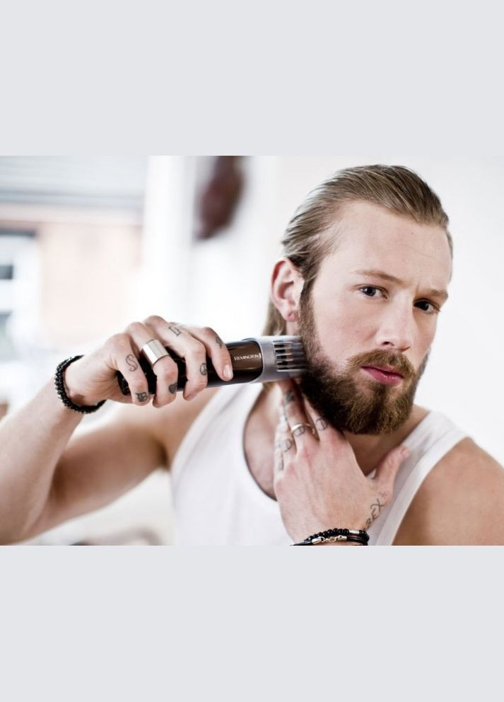 Тример Beard Kit, для бороди і вусів, акум., насадок-2, ножиці, щітка у компл., титан.напил., коричневий Remington (314835618)