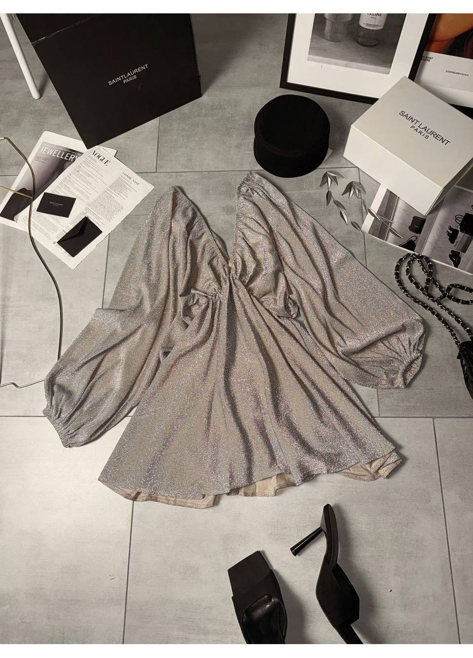 Золотий святковий, вечірня сукня No Brand однотонна