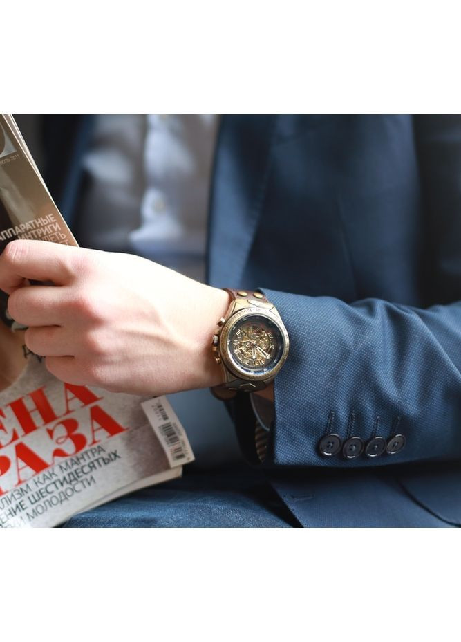 Наручний годинник чоловічий Status New Золотий (2108) Winner (363318766)