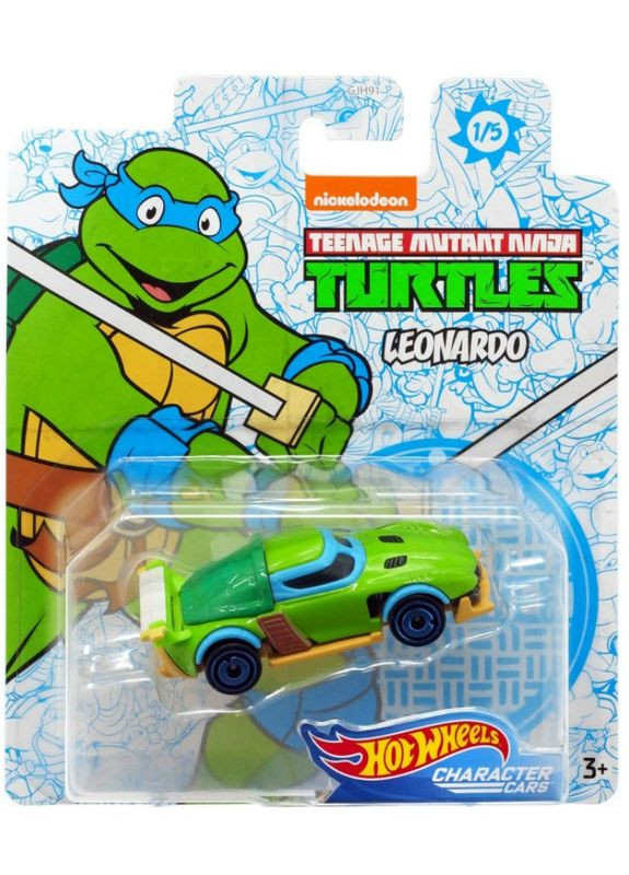 Черепашки Ніндзя Леонардо Hot Wheels Хот вілс машинка ninja turtles leonardo Nickelodeon (280258057)