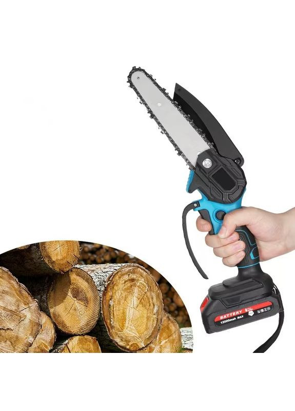 Аккумуляторная мини-пила 8 дюймов цепная пила для обрезки деревьев веткорез для сада с 2 аккумуляторами и кейсом (KS373) No Brand (361385293)