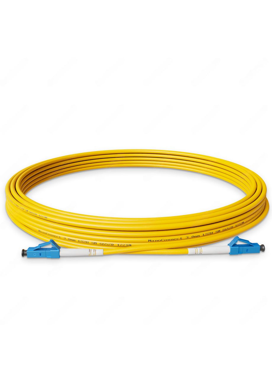 Патч-корд оптичний LC/UPC-LC/UPC Жовтий LSZH, Singlemode G.652.D (SM), Simplex, 3мм - 7 м NanoConnect (299337861)