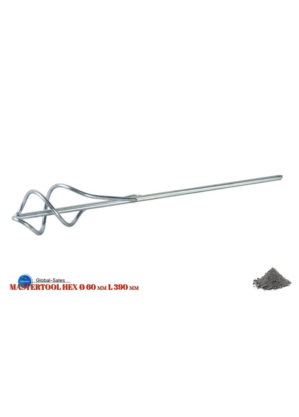 Миксер для раствора Mastertool 60 x 390 мм (80-0216) Master Tool (335049161)