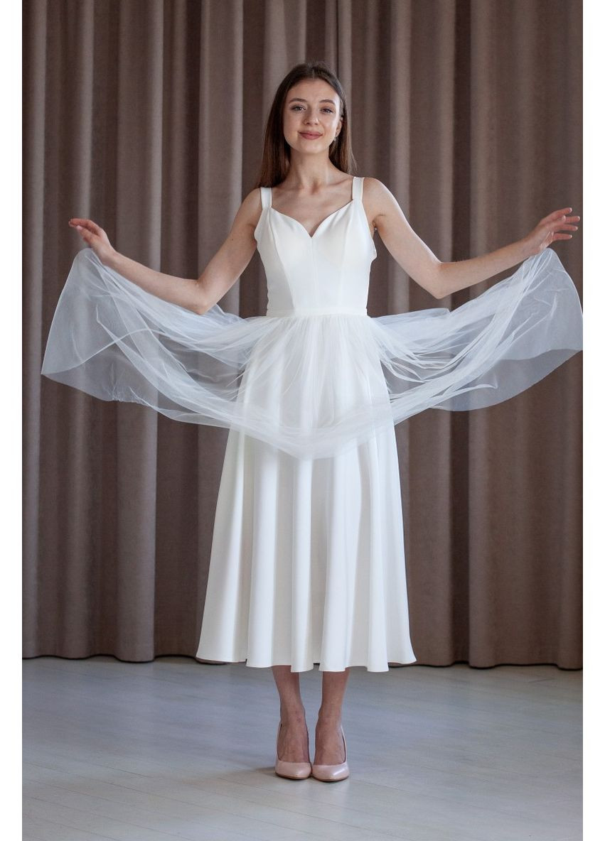 Білий вечірня плаття а-силует Lolita однотонна