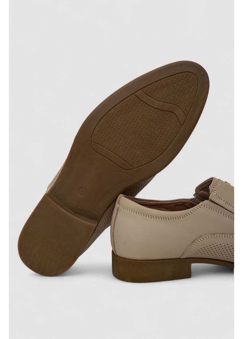 Темно-бежевые туфли мужские с перфорацией Sport Line