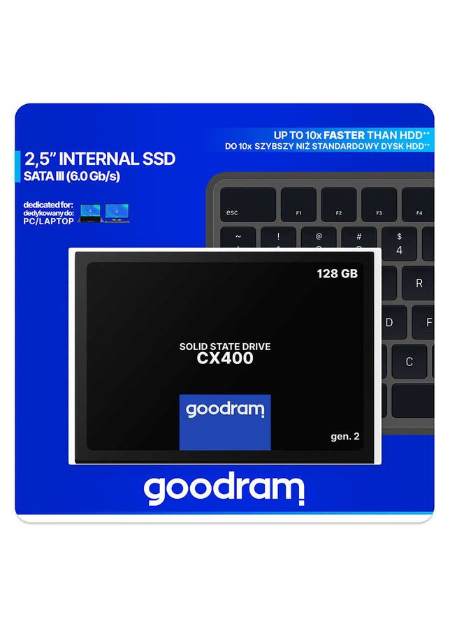 Накопичувач SSD 128GB CX400 Gen.2 2.5" SATAIII 3D TLC (SSDPR-CX400-128-G2) Goodram (337356836)