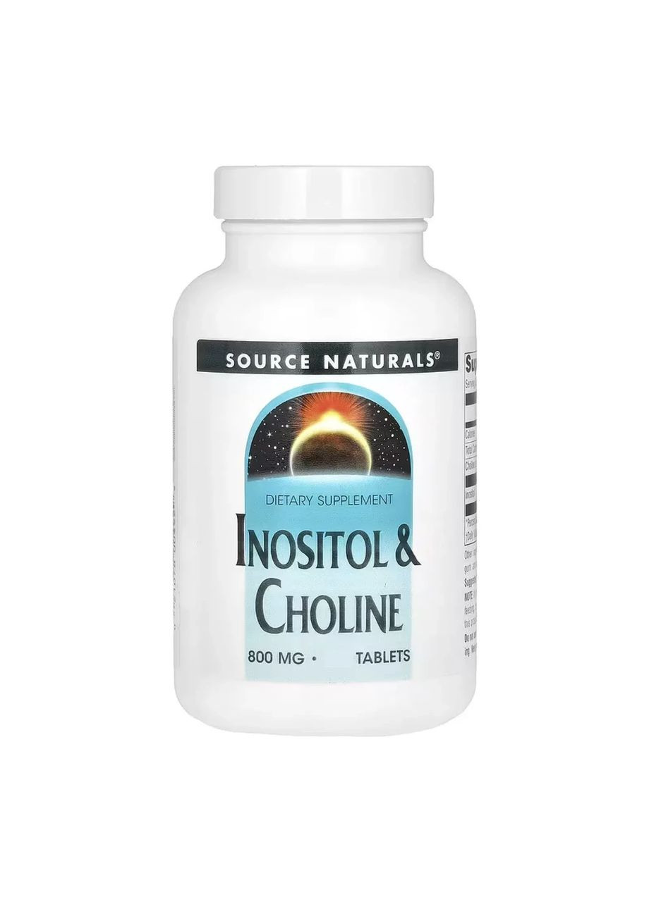 Інозитол і холін Inositol & Choline 800 мг, 50 таблеток Source Naturals (361118507)