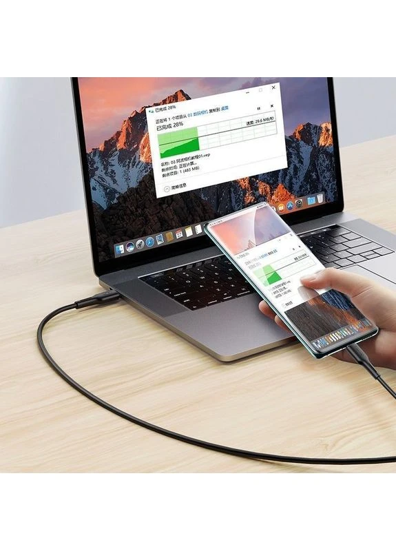 Кабель US-SJ459 USB-C to USB-C 100W 1.2m Black (SJ459USB01) [153970] USAMS (399439725)