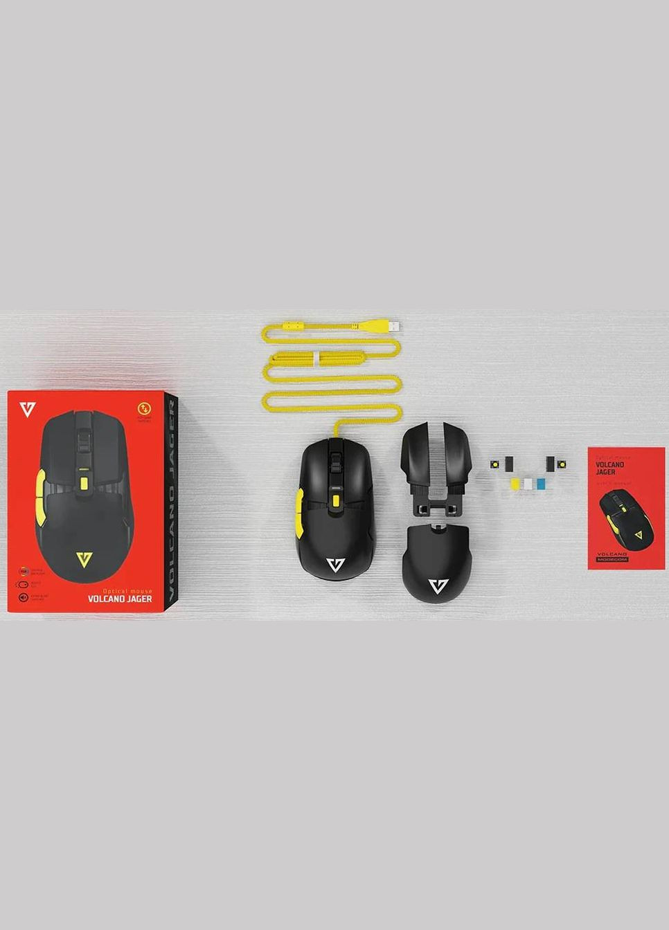 Мишка Jager Volcano, ігрова, 12400dpi., 7кн.,RGB, Hot-Swap, custom., чорна Modecom (314778083)