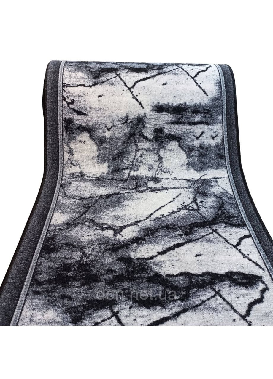 Килимова доріжка Marmur Grey 1 сіра шириною 150 см (ціна за пог.м) Dinarsu (333034572)