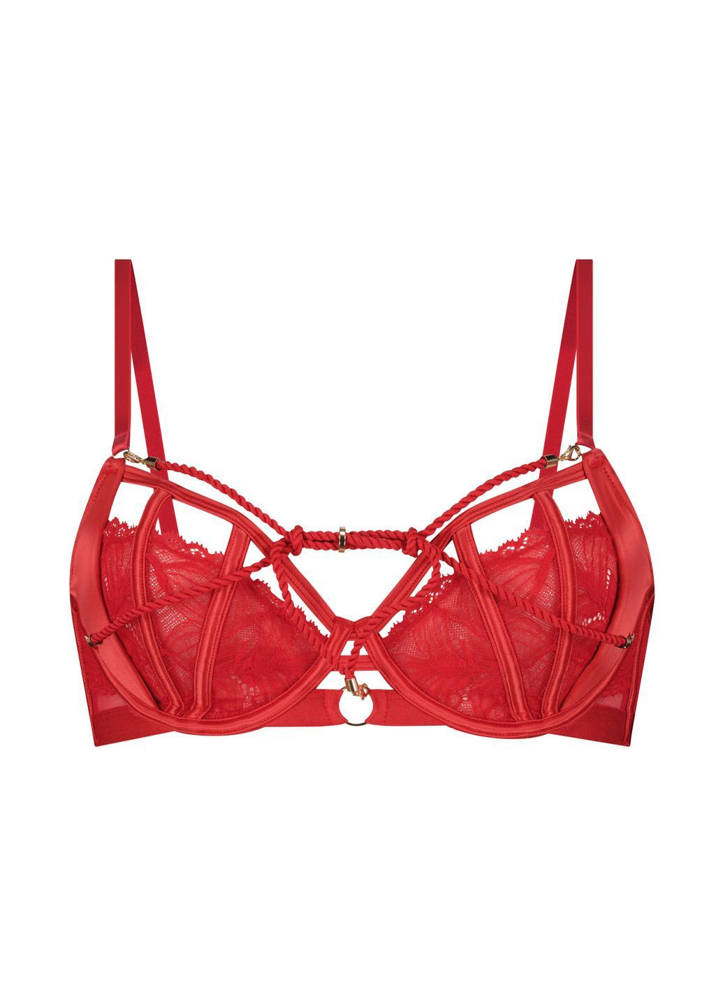 Червоний бюстгальтер bellini ud м'яка чашка демі Hunkenmoller з кісточками поліестер, поліамід