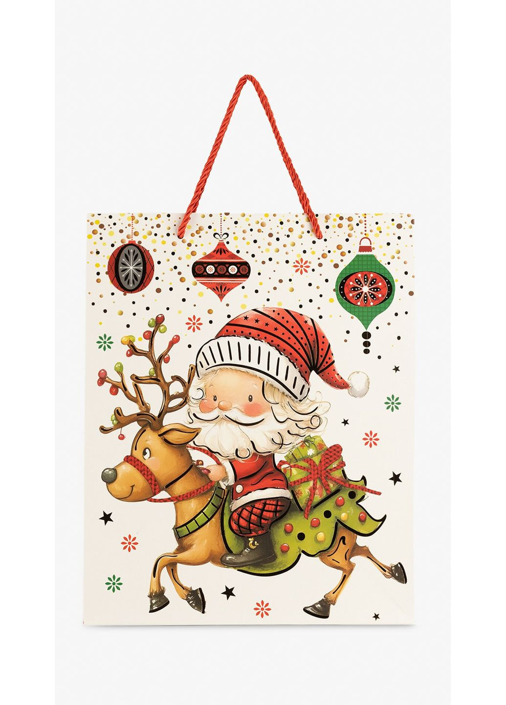 Новогодний подарочный пакет САНТА НА ОЛЕНЕ 074M Разноцветный shop (2000999333705) No Brand (367115171)