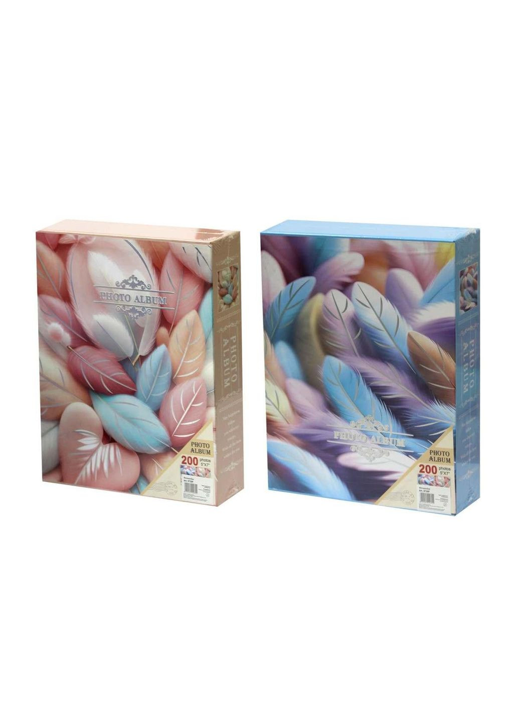 Фотоальбом 13*18см 200фото /9728(9728F)/ у коробці, 23,5*29,5см Пір'я WB (367755725)