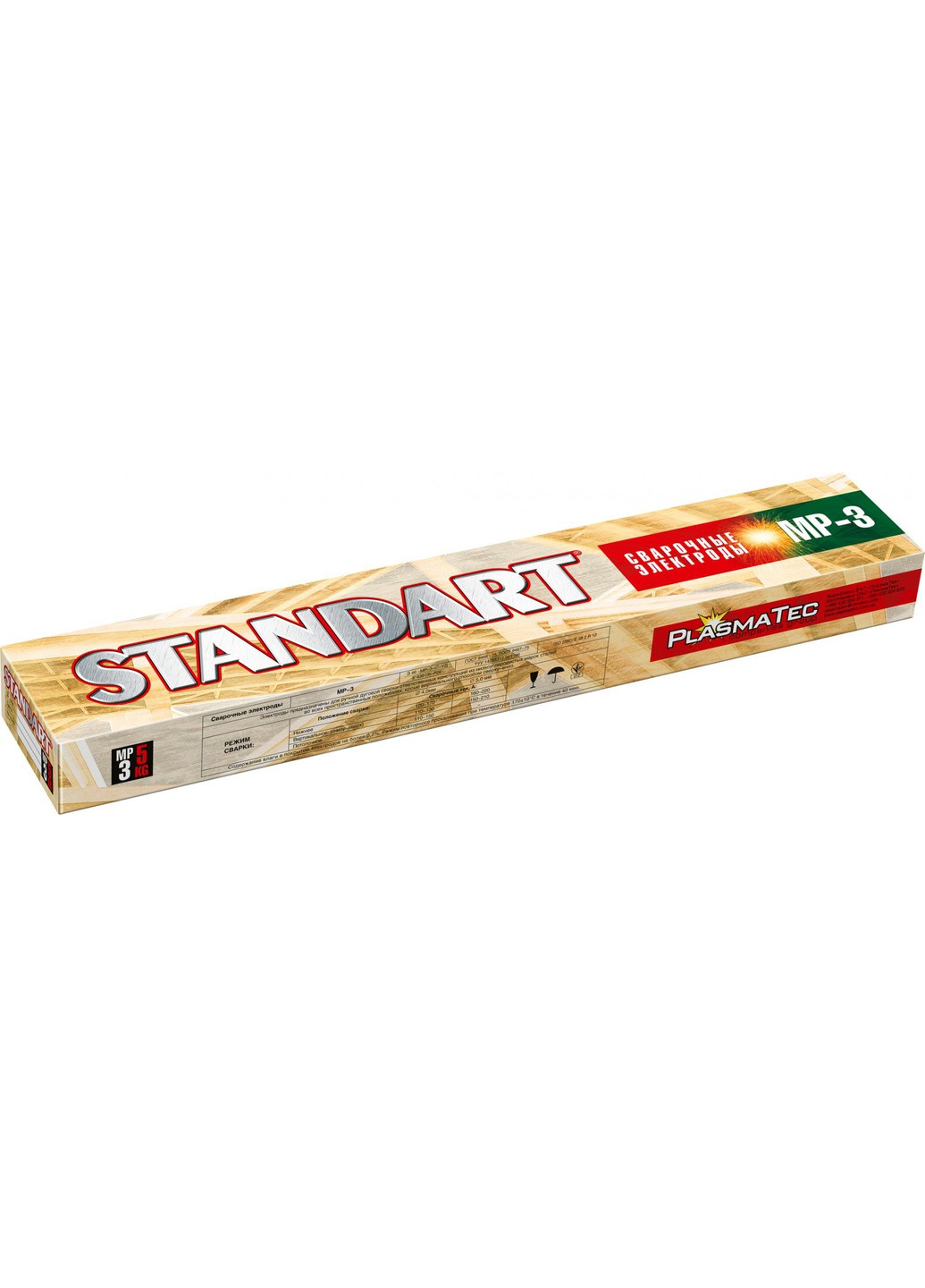 Электроды сварочные Standart МР-3 (450 мм, 4 мм, 5 кг) универсальный электрод (20059) PlasmaTec (295037395)
