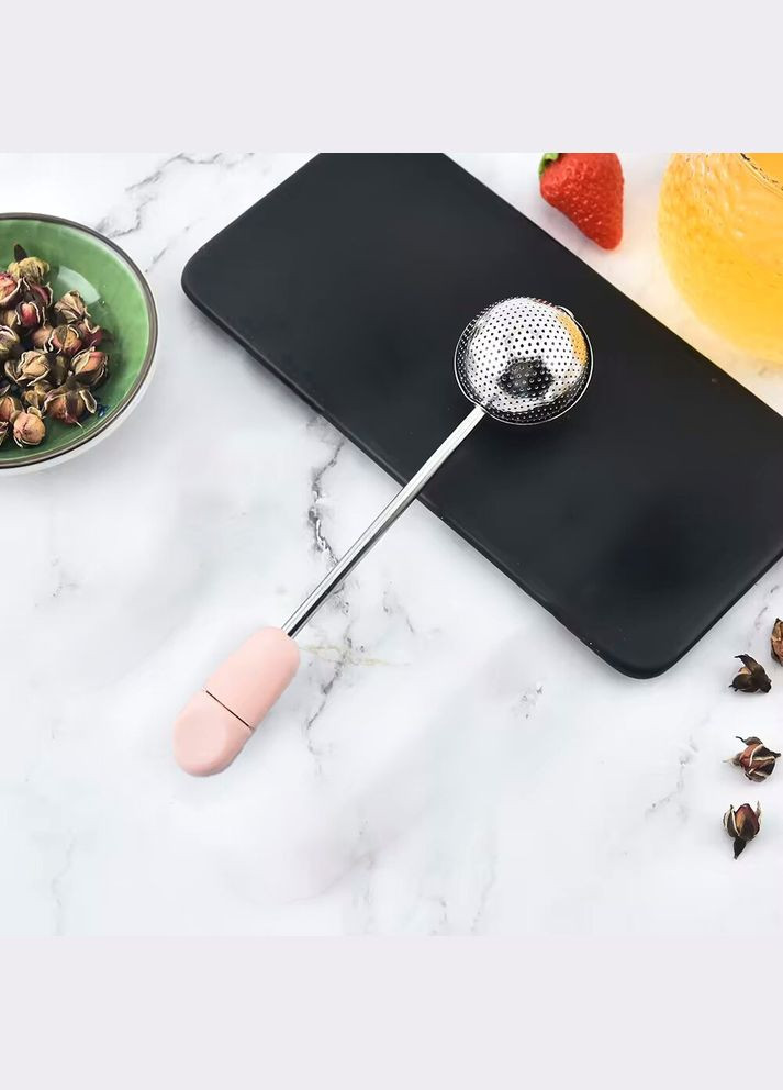 Заварник для чая Tea infuser 18 см, Pink круглый из нержавеющей стали Semi (334891499)
