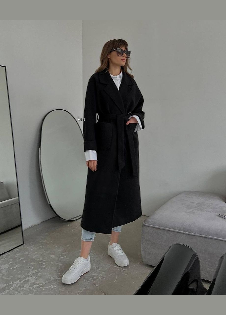 Черное демисезонное Пальто Elanzh