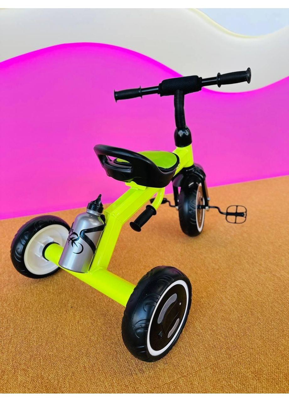 Триколісний велосипед зі світними колесами, дитячий велосипед 3-колісний зі спинкою Turbo Trike (371646630)