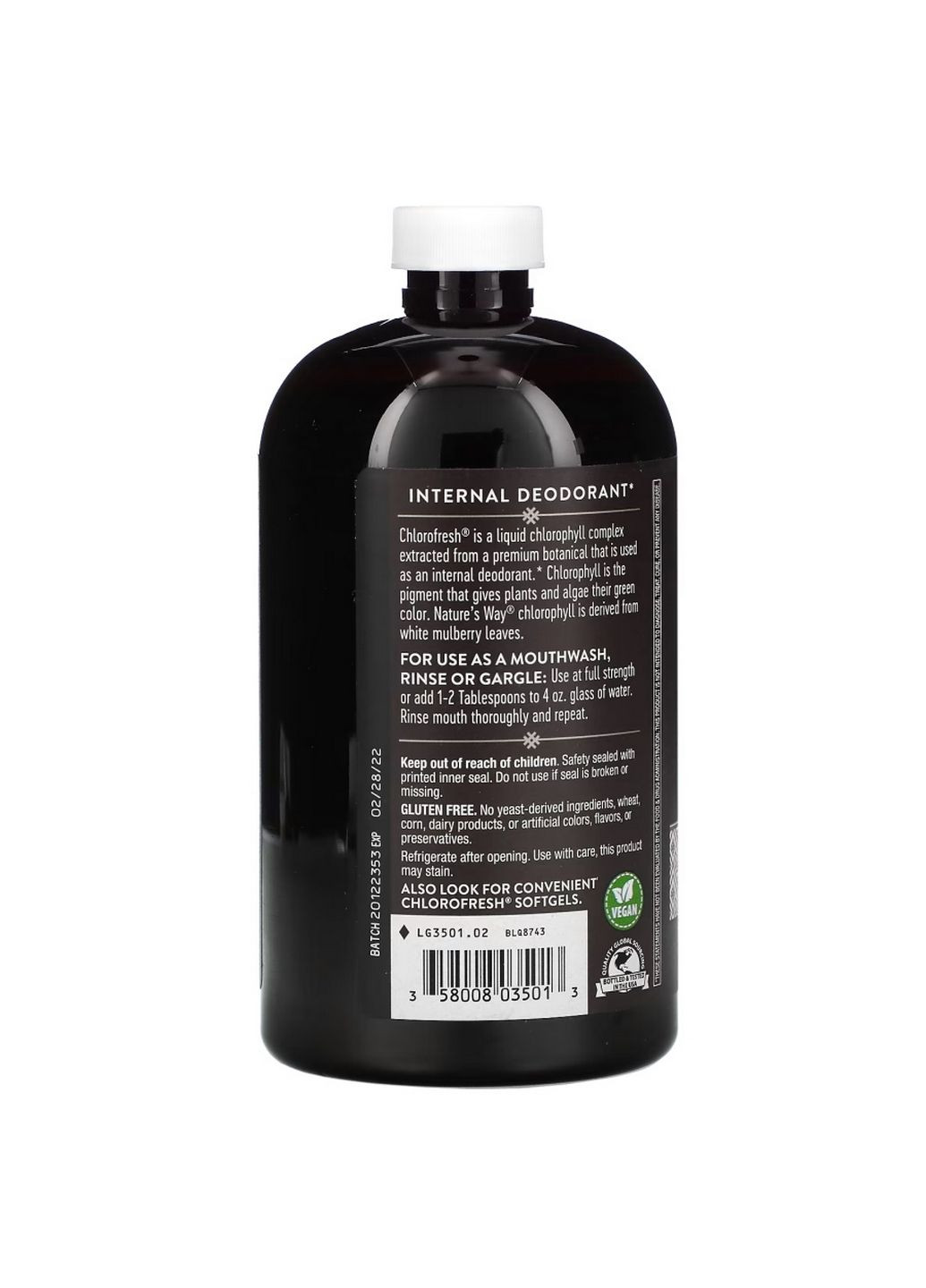 Натуральная добавка Chlorofresh Liquid, 480 мл Nature's Way (293482967)
