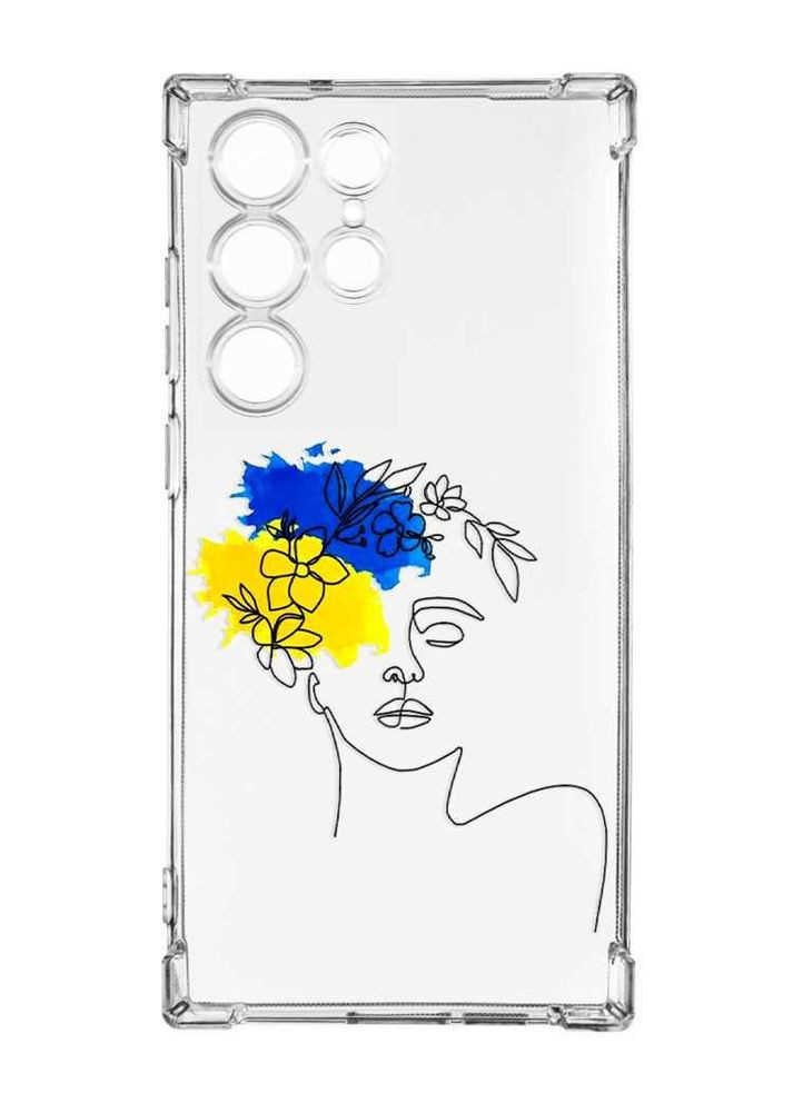 Чехол с утолщёнными углами на Samsung Galaxy S24 Ultra:: Украинка Арт (принт 3) CASE CONTROL (360661119)