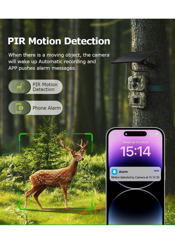 4G фотоловушка ST-HC809 (7800mAh, Солнечная панель) (1391) Sectec (361408446)