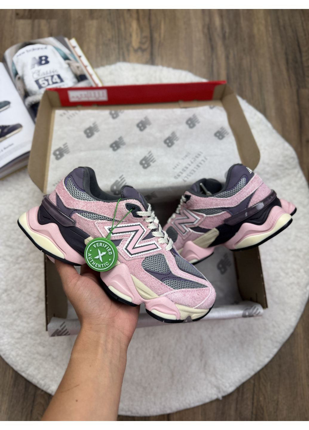 Рожеві Осінні кросівки чоловічі new balance 9060 pink purple нью беланс 9060 No Brand