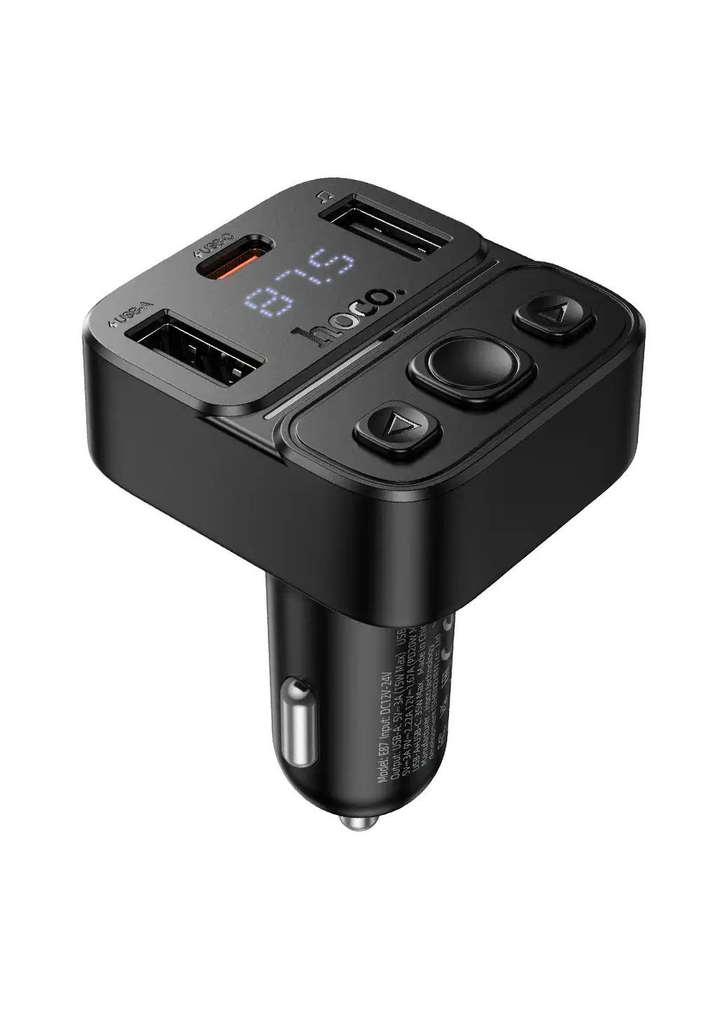 FM-трансмиттер E87 USB-C PD20W+USB 15W Total 35W Hoco (365722127)