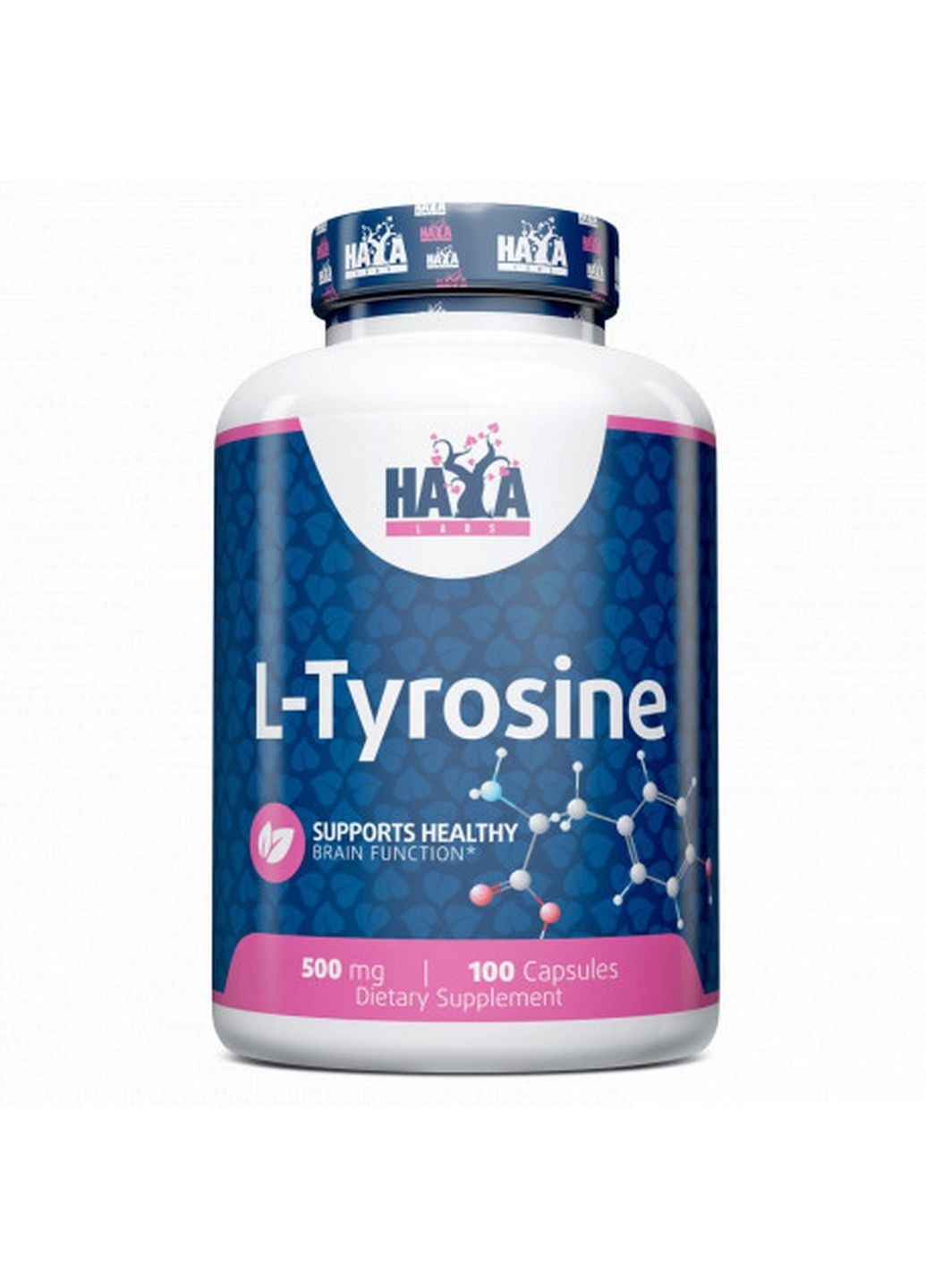 Амінокислота L-Tyrosine 500 mg, 100 капсул Haya Labs (293421370)