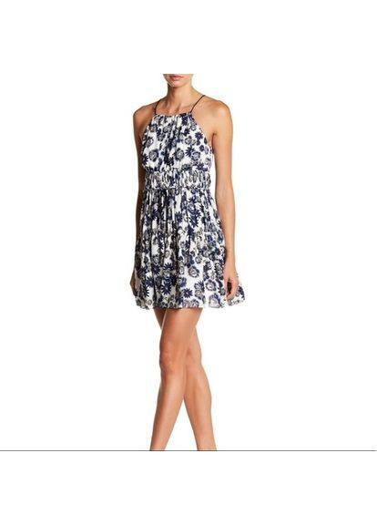 Синя кежуал сукня Cinq a Sept з квітковим принтом