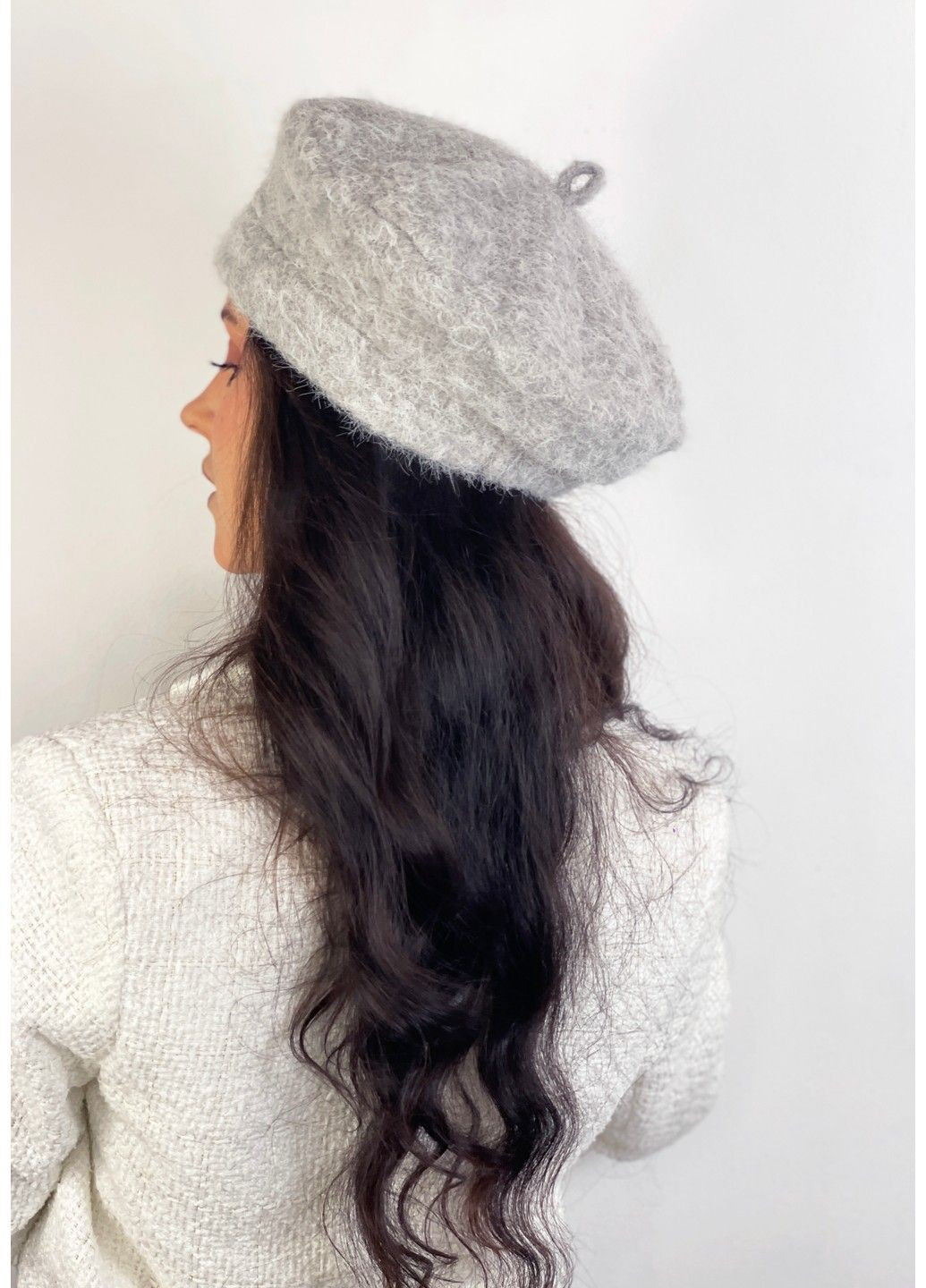 Теплый классический берет шерсть Альпака BANDANA QUEEN (364550806)