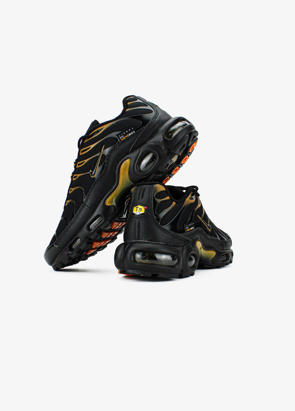 Чорні Осінні кросівки чоловічі nike air max tn plus cordura black \ найк аір макс тн плюс чорні No Brand