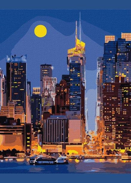 Картина за номерами "Вулицями Манхеттена", міський пейзаж, картина в цифрах 40х50см Ідейка Идейка (308989278)