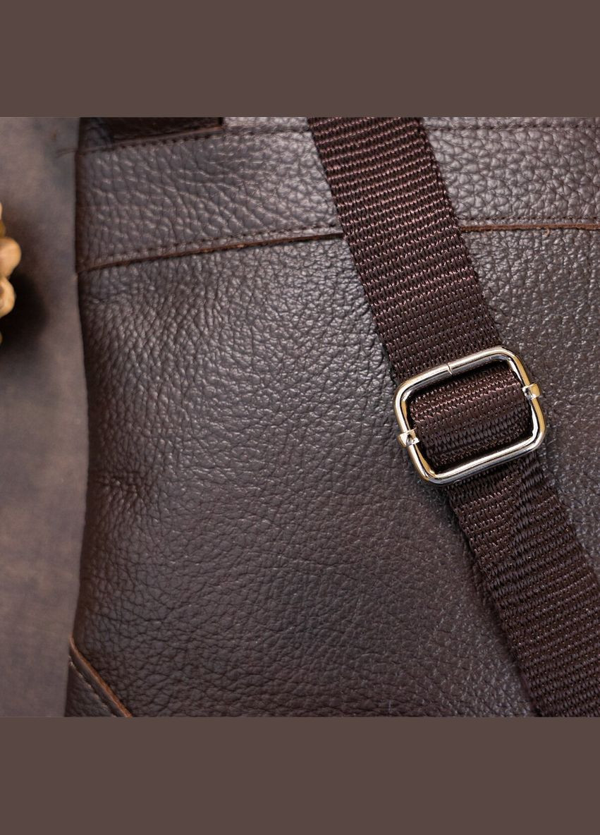 Сумка чоловіча шкіряна через плече 11014 Коричнева Shvigel (302007593)