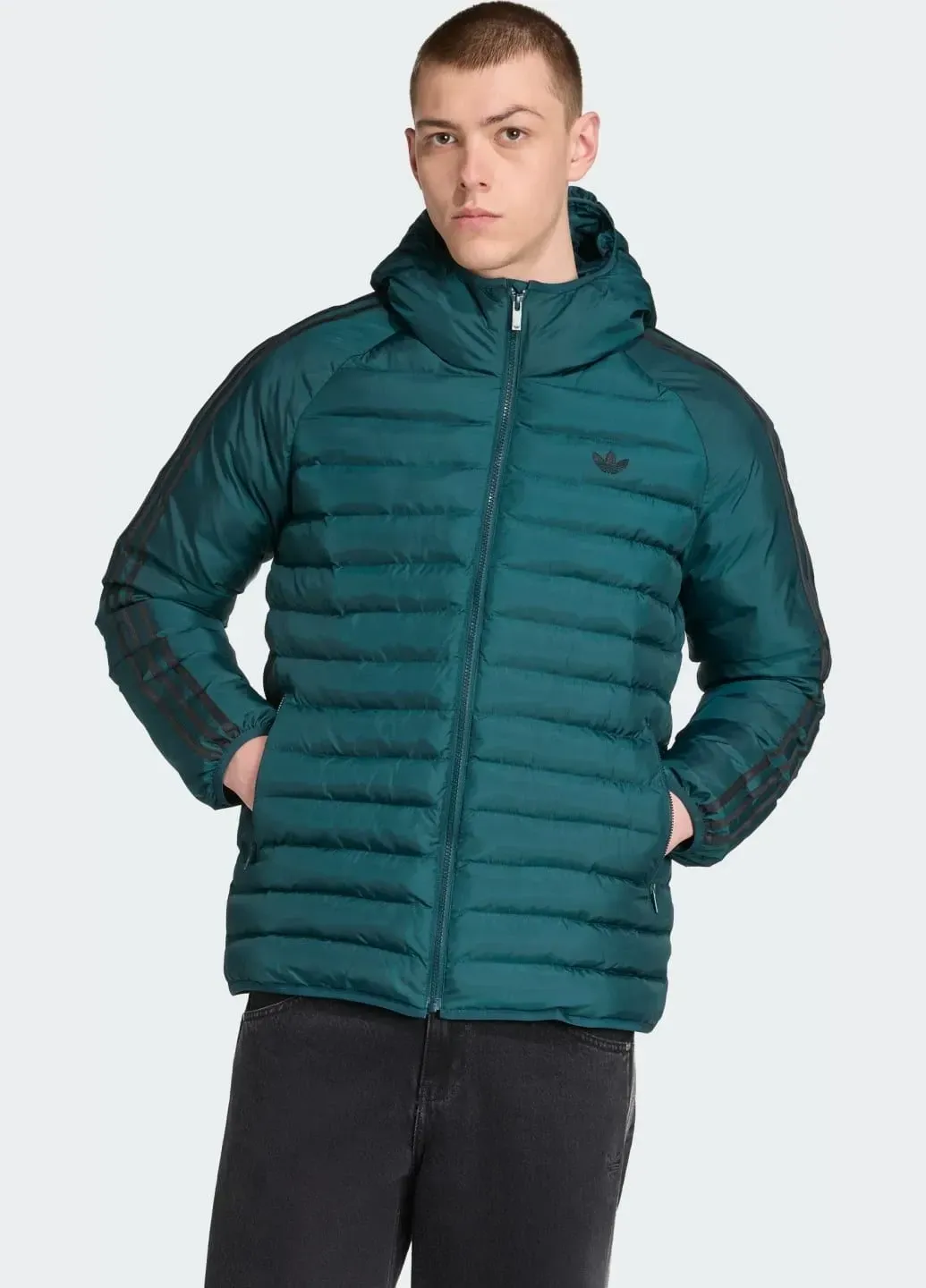 Зеленая демисезонная куртка synthetic hooded adidas